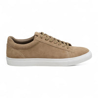 Baskets décontractées à lacets en cuir suédé gris pierre pour homme
