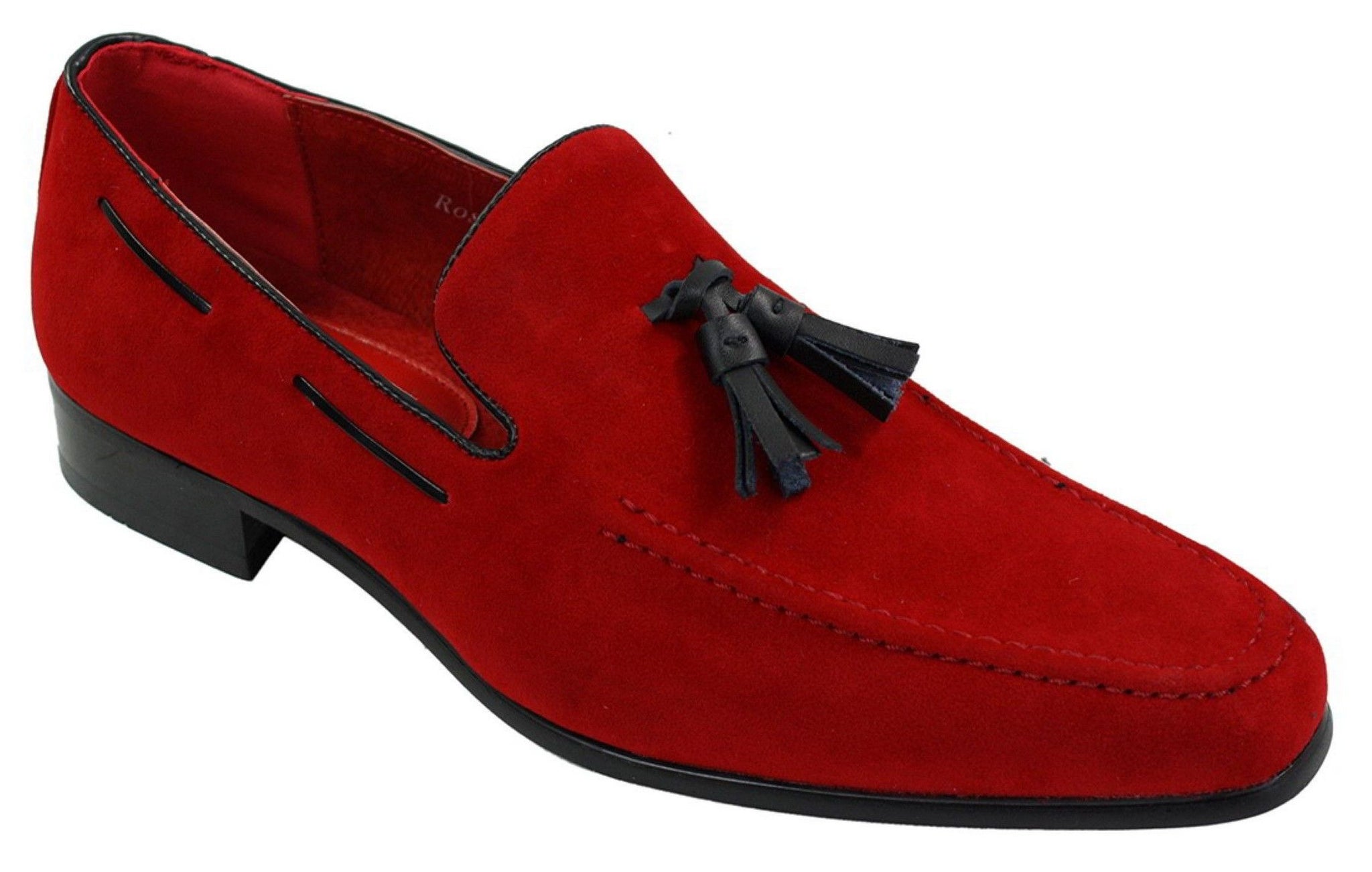 Mens Suede Loafers Driving Shoes Slip On Tassle Design Leather Smart Casual
