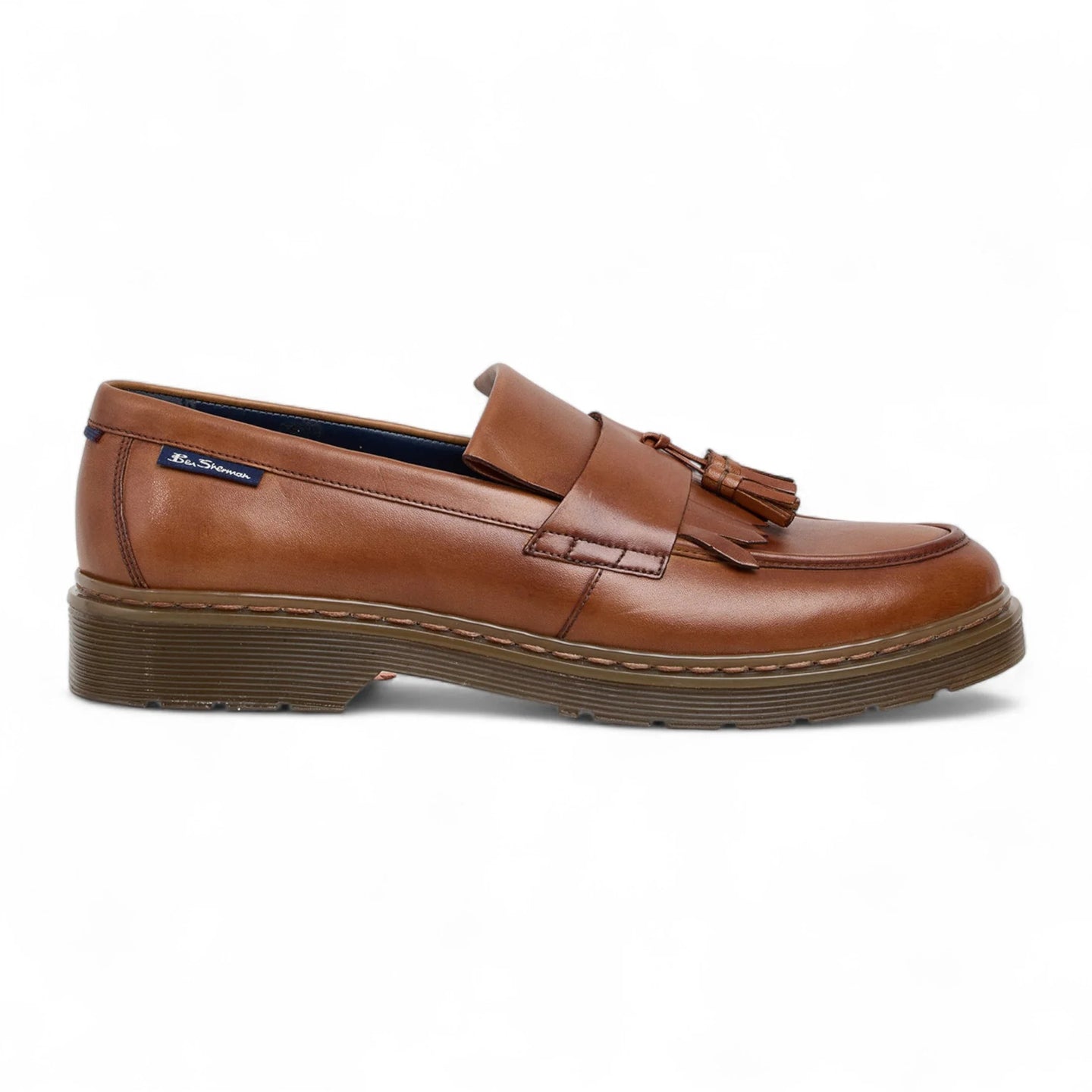 Mocassins à pampilles en cuir marron clair pour hommes