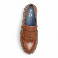Mocassins à pampilles en cuir marron clair pour hommes