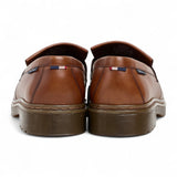 Mocassins à pampilles en cuir marron clair pour hommes