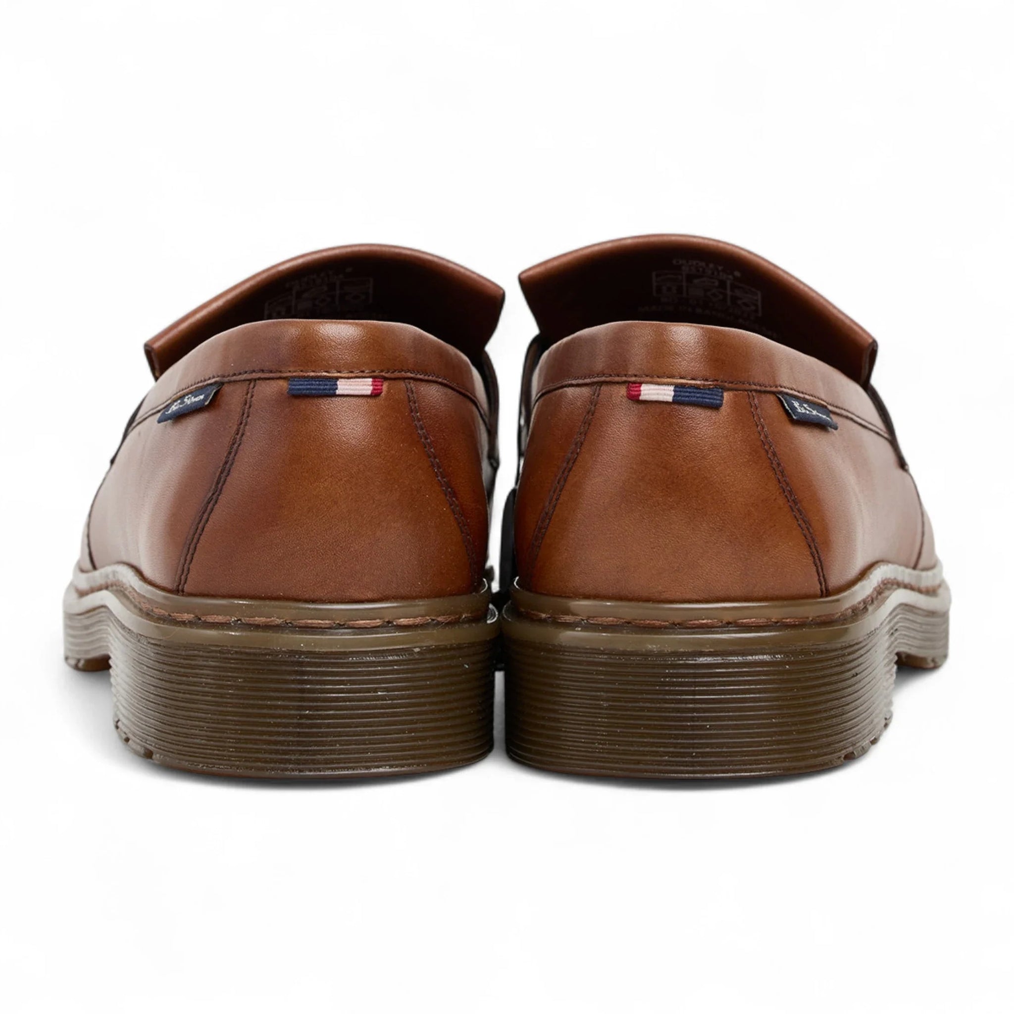 Mocassins à pampilles en cuir marron clair pour hommes