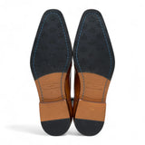 Chaussures brogues classiques à lacets en cuir marron clair pour hommes