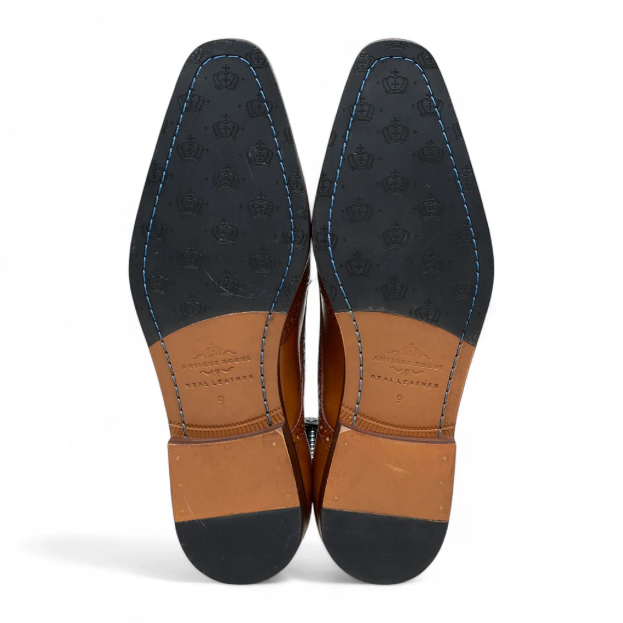 Chaussures brogues classiques à lacets en cuir marron clair pour hommes