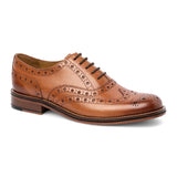 Chaussures Oxford à bout golf en cuir marron clair pour homme