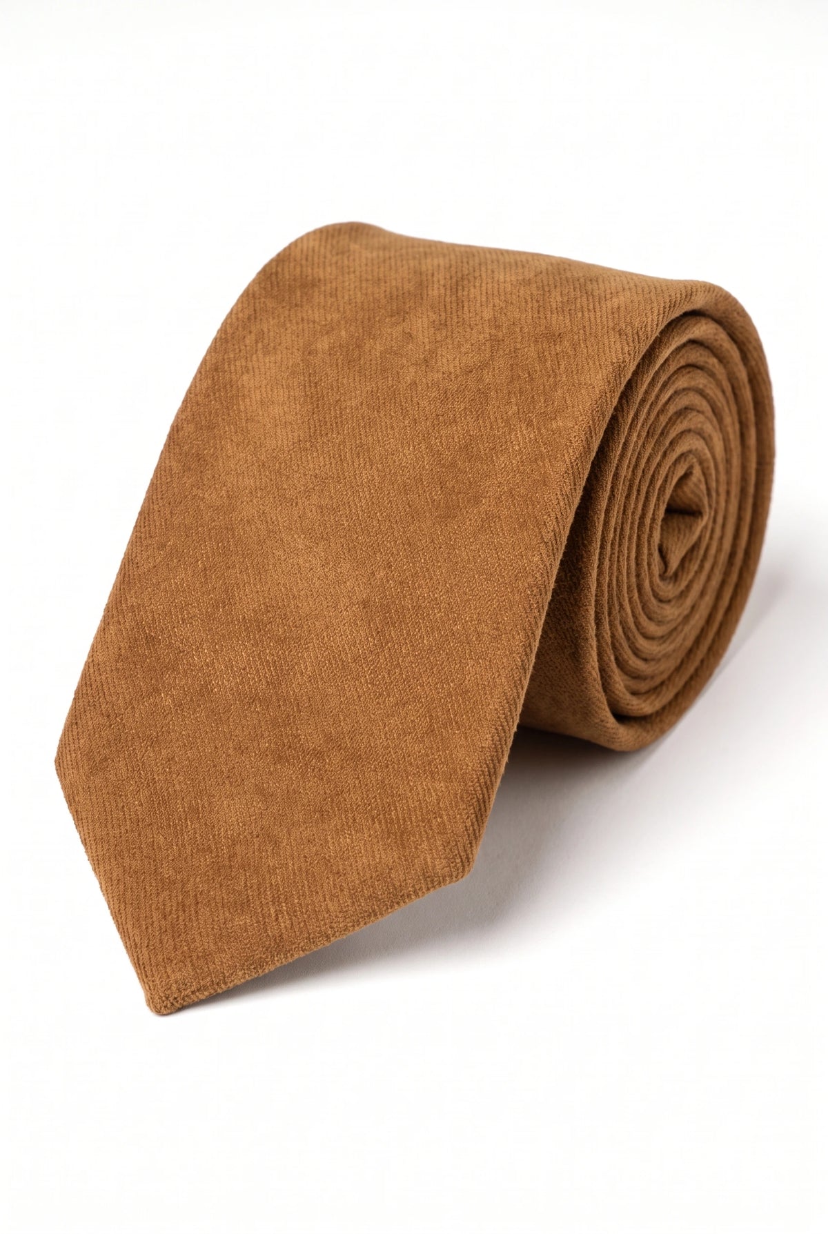 Cravate pour homme en daim beige
