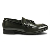 Mocassins à enfiler pour hommes, à pampilles et finition brillante