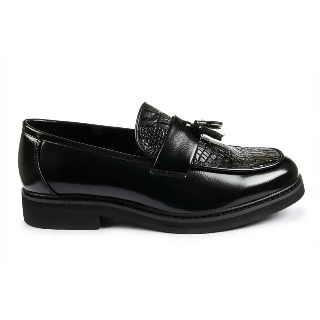 Mocassins à semelle crantée et à pampilles pour hommes