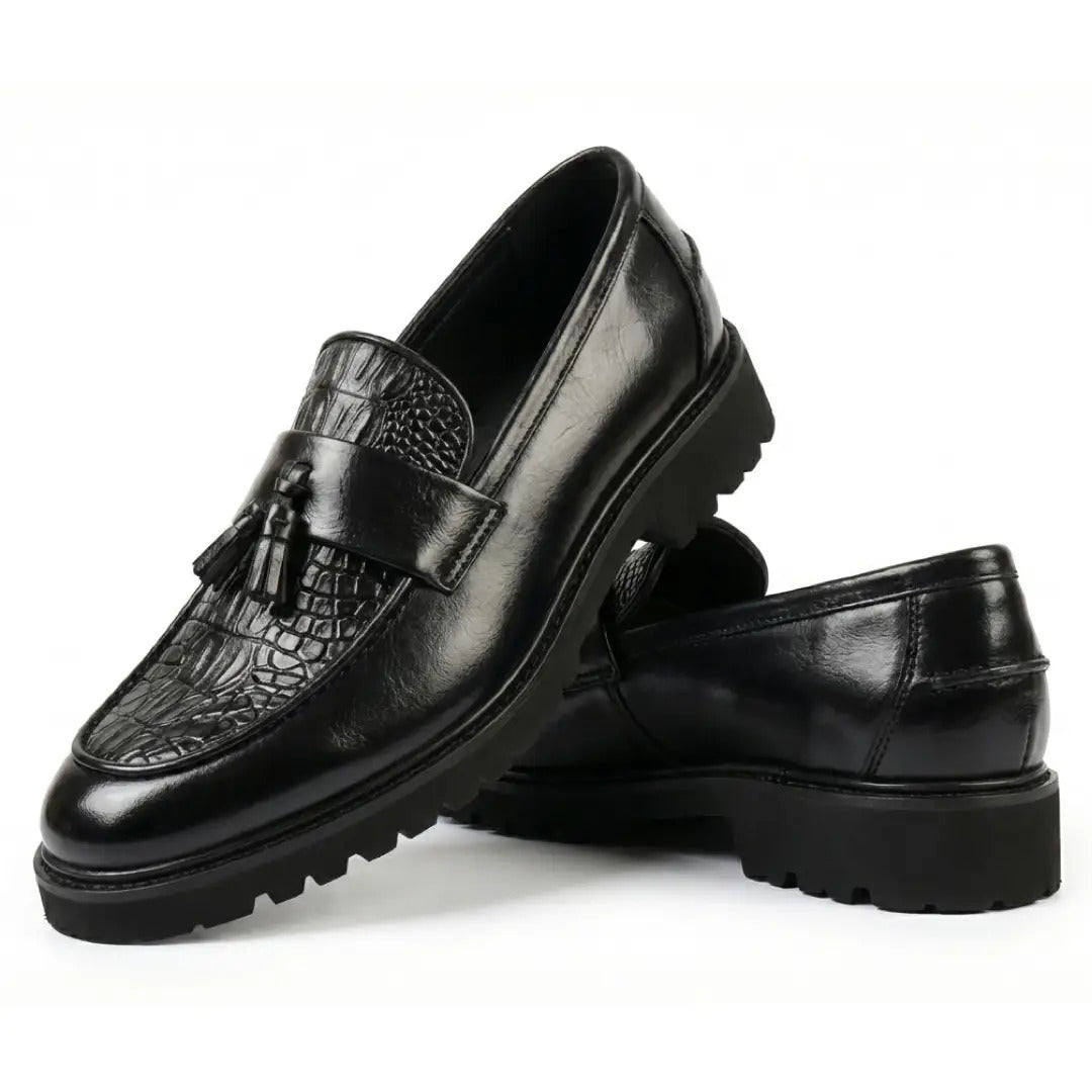 Mocassins à semelle crantée et à pampilles pour hommes