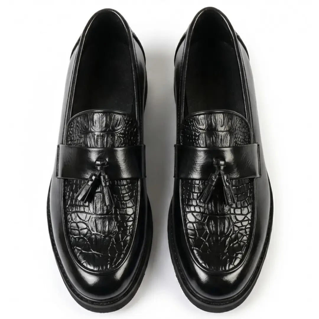 Mocassins à semelle crantée et à pampilles pour hommes