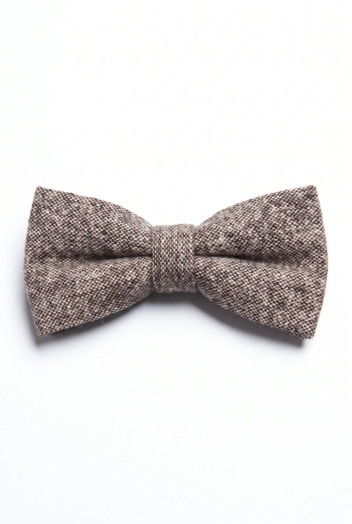 Nœud papillon en tweed taupe pour homme