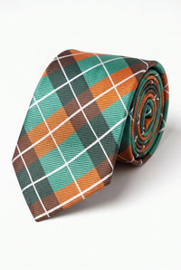 Cravate à carreaux turquoise pour homme
