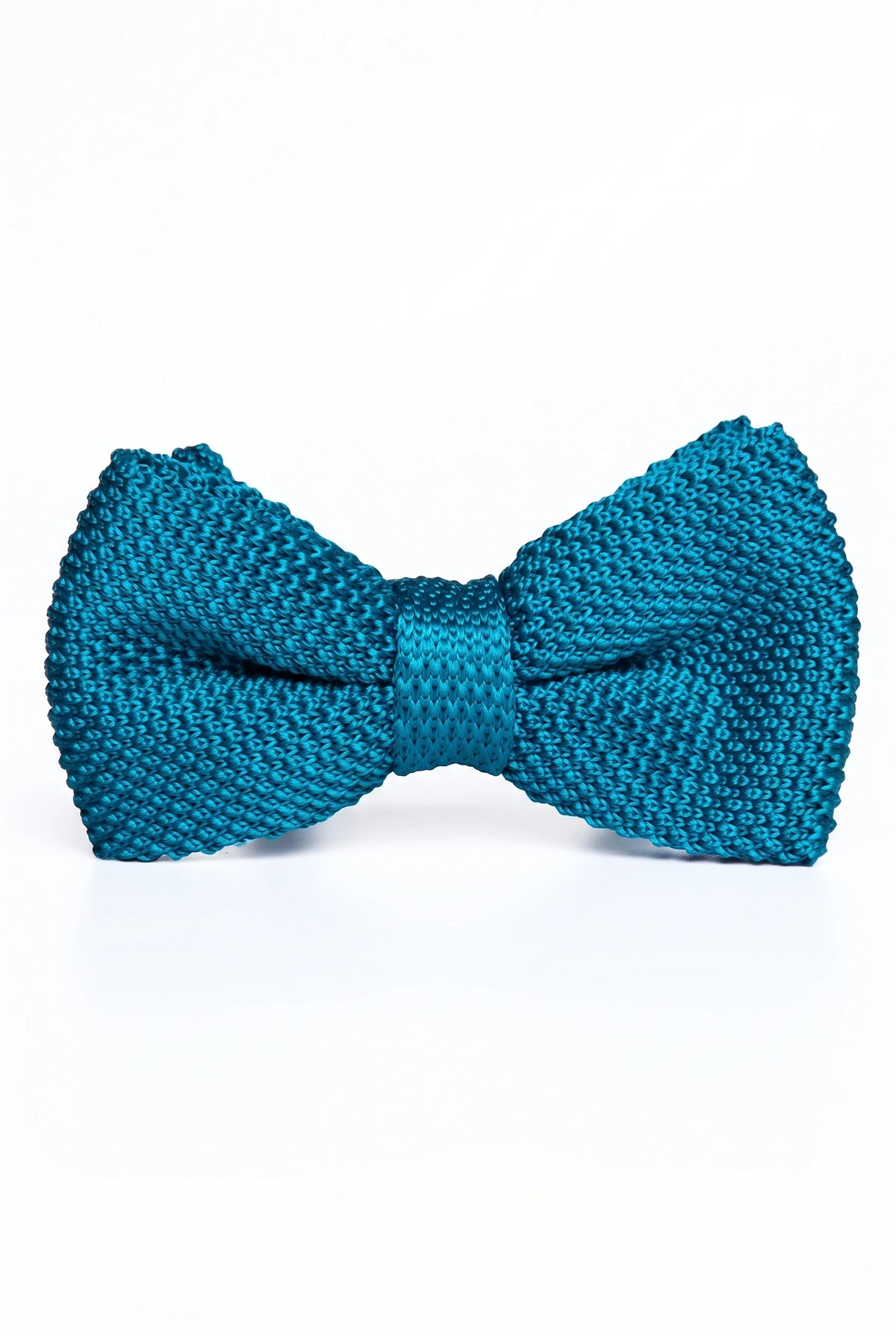 Nœud papillon tricoté turquoise pour homme