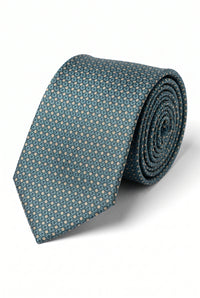 Cravate tissée texturée bleu sarcelle pour homme