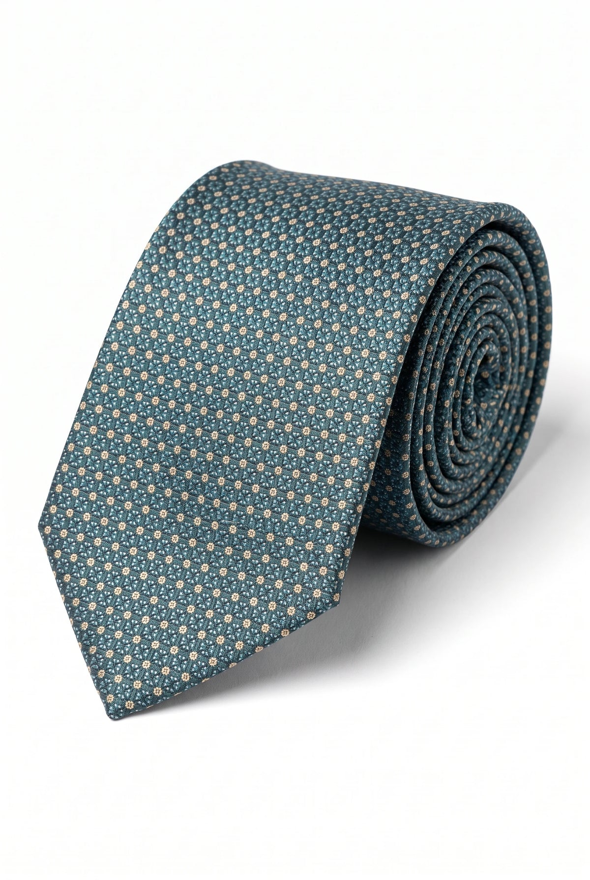 Cravate tissée texturée bleu sarcelle pour homme