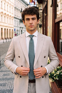 Cravate tissée texturée bleu sarcelle pour homme