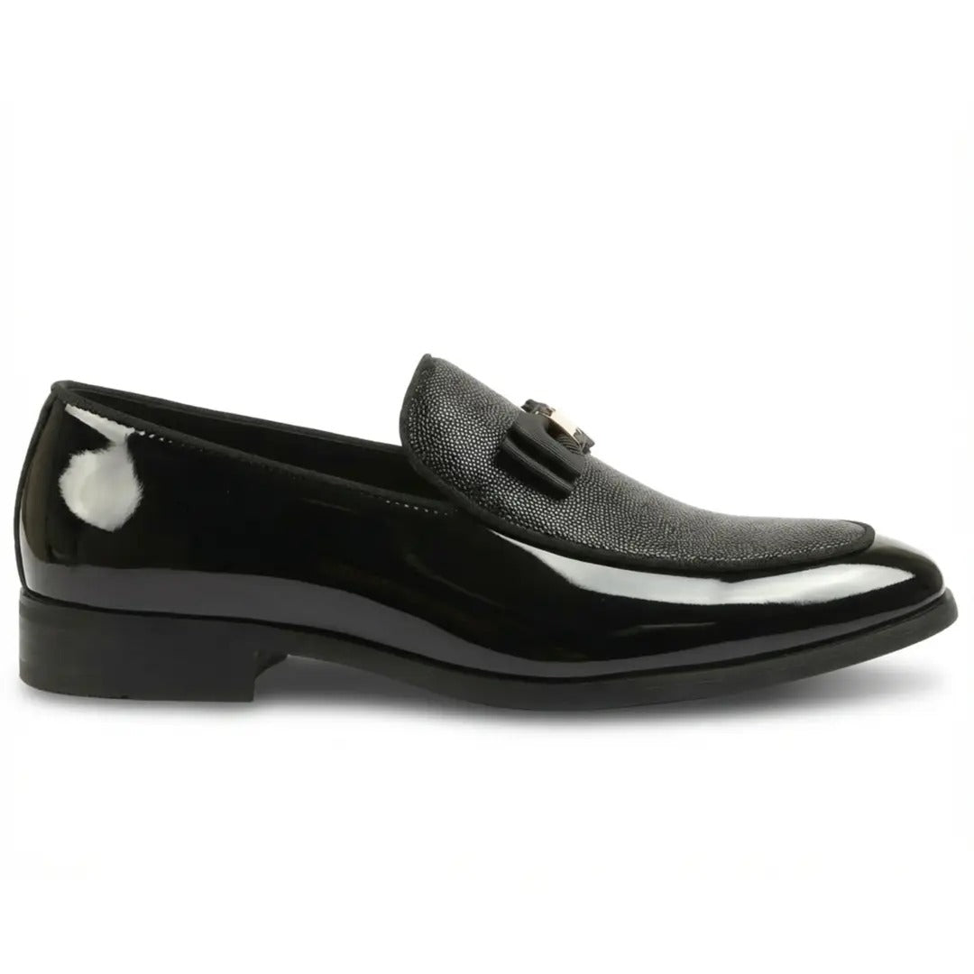Mocassins à boucle emblématique texturée pour hommes
