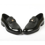 Mocassins à boucle emblématique texturée pour hommes
