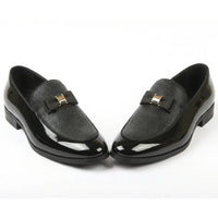 Mocassins à boucle emblématique texturée pour hommes