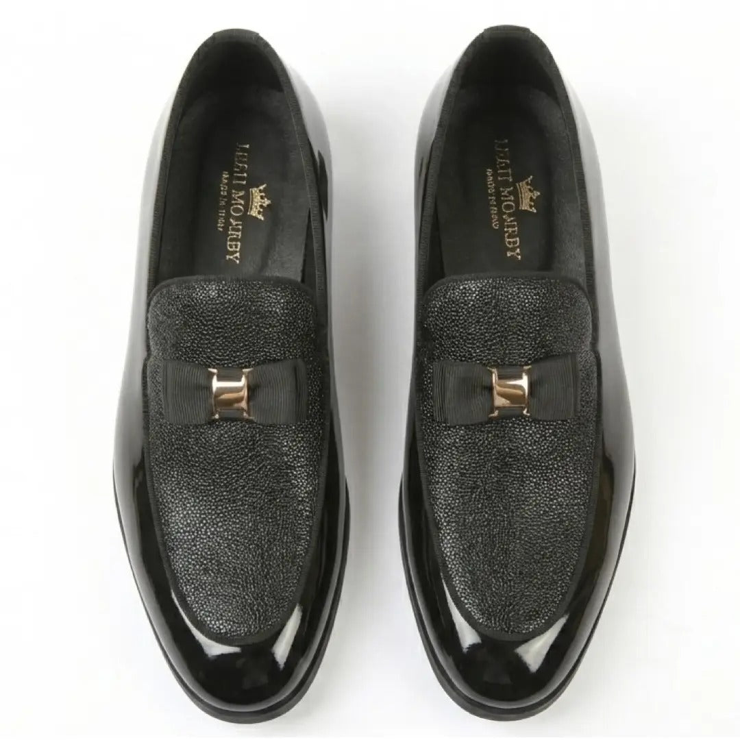 Mocassins à boucle emblématique texturée pour hommes