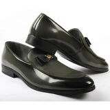 Mocassins à boucle emblématique texturée pour hommes