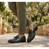 Mocassins à boucle emblématique texturée pour hommes
