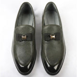 Mocassins à boucle emblématique texturée pour hommes