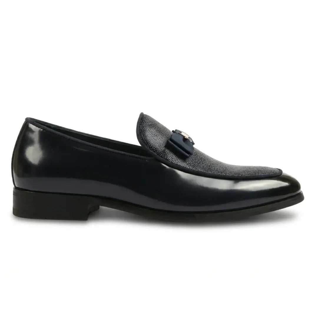 Mocassins à boucle emblématique texturée pour hommes