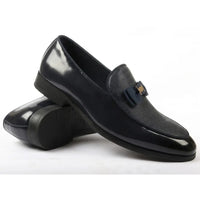 Mocassins à boucle emblématique texturée pour hommes