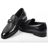Mocassins à boucle emblématique texturée pour hommes