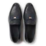Mocassins à boucle emblématique texturée pour hommes