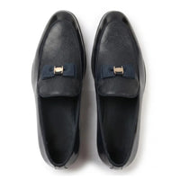 Mocassins à boucle emblématique texturée pour hommes