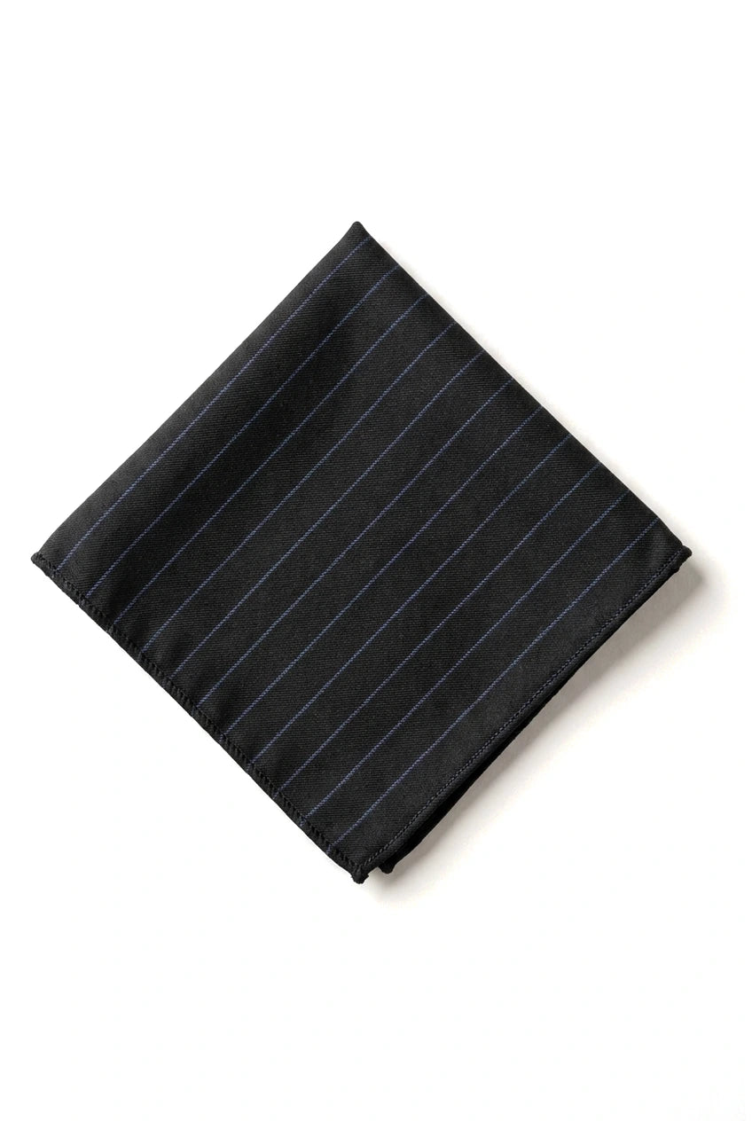 Ensemble cravate et pochette pour homme - Rayures noires STZ42, Taille unique