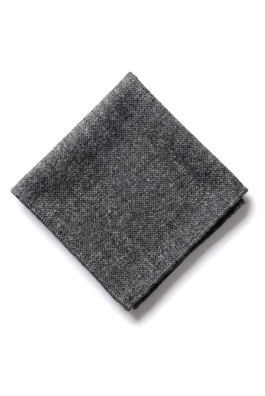 Ensemble cravate et pochette pour homme - Tweed gris STZ23, Taille unique