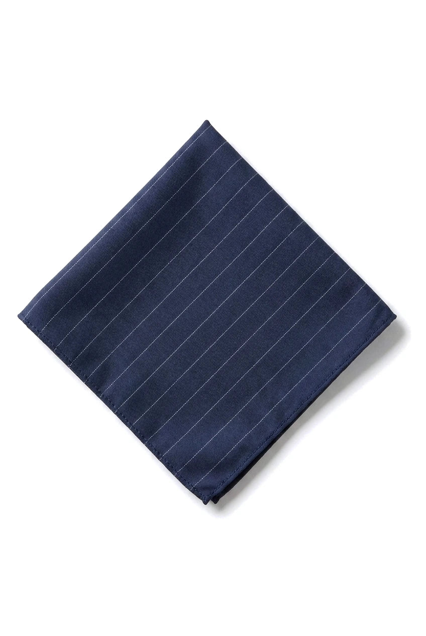 Ensemble cravate et pochette pour homme - Rayures marine STZ41, Taille unique