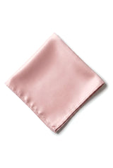 Cravate et mouchoir de poche pour homme, cravate en satin de soie rose poudré clair pêche