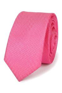 Cravate unie formelle pour homme avec pochette et cravate assortie - Fuchsia