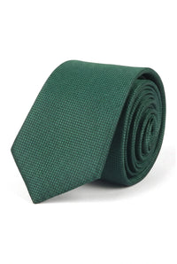 Cravate unie pour homme, avec pochette et motif carré - Vert