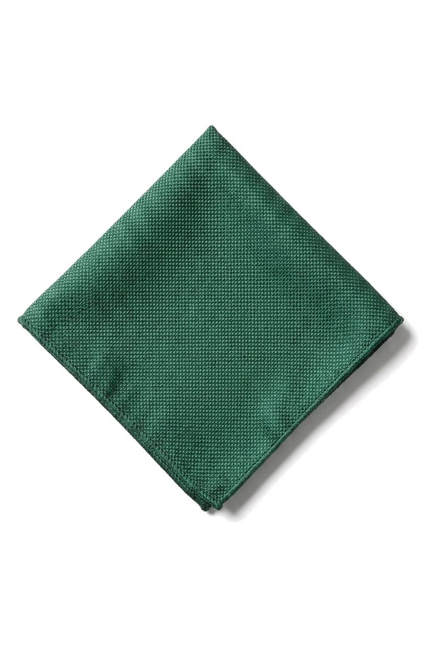 Cravate unie pour homme, avec pochette et motif carré - Vert