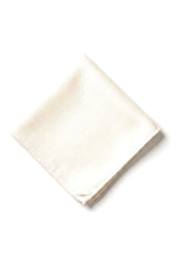 Cravate unie formelle pour homme, avec pochette et motif carré - Ivoire
