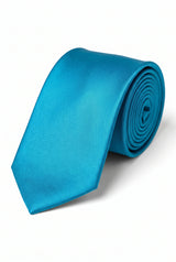 Ensemble de cravate turquoise pour homme