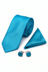 Ensemble de cravate turquoise pour homme