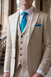 Ensemble de cravate turquoise pour homme