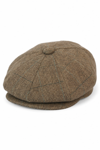 Casquette Peaky Blinders en tweed à carreaux pour homme