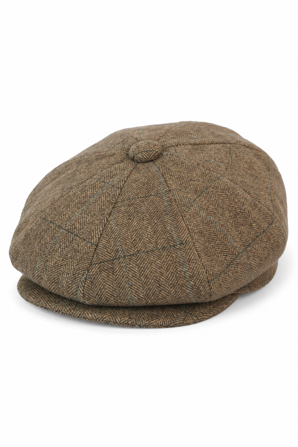 Casquette Peaky Blinders en tweed à carreaux pour homme