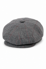 Casquette Peaky Blinders en tweed à carreaux pour homme