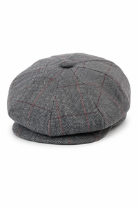 Casquette Peaky Blinders en tweed à carreaux pour homme