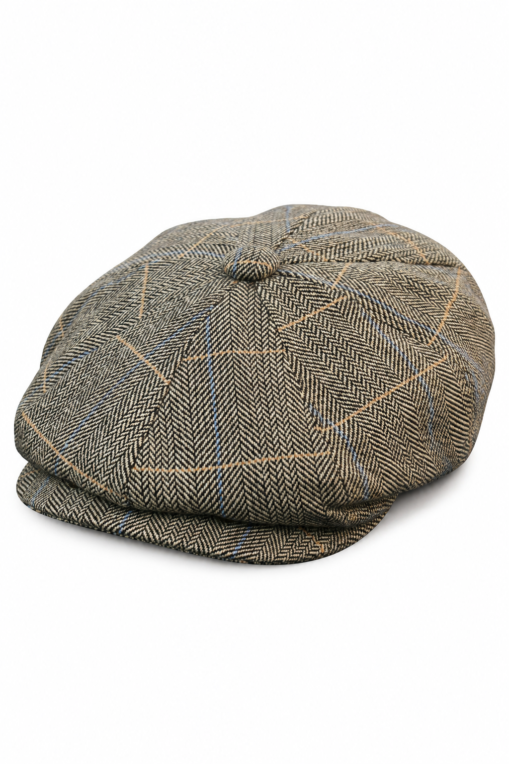 Casquette Peaky Blinders en tweed à carreaux pour homme