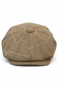 Casquette Peaky Blinders en tweed à carreaux pour homme
