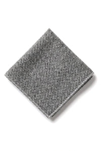 Ensemble cravate et mouchoir en tweed gris pour homme, style classique britannique, laine à chevrons.
